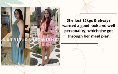 She lost 15kgs & always wanted a good look and well personality, which she got through her meal plan