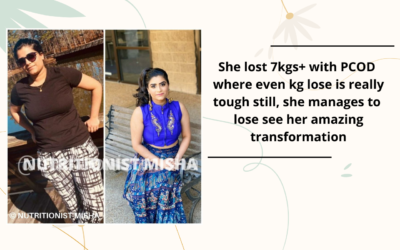 She lost 7kgs+ with PCOD where even kg lose is really tough still, she manages to lose see her amazing transformation.