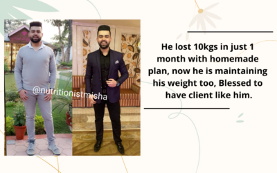 He lost 10kgs in just 1 month with homemade plan, now he is maintaining his weight too, Blessed to have client like him.