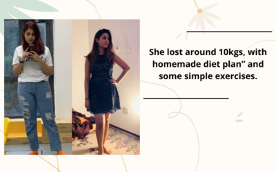 She lost around 10kgs, with homemade diet plan and some simple exercises.